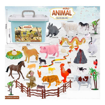 World Animal Set De Animales Granja Con Valija 2272407