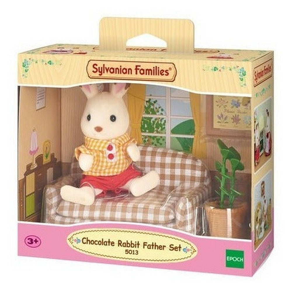 Sylvanian Set De Sofa Papa Conejo Chocolate 5013sy