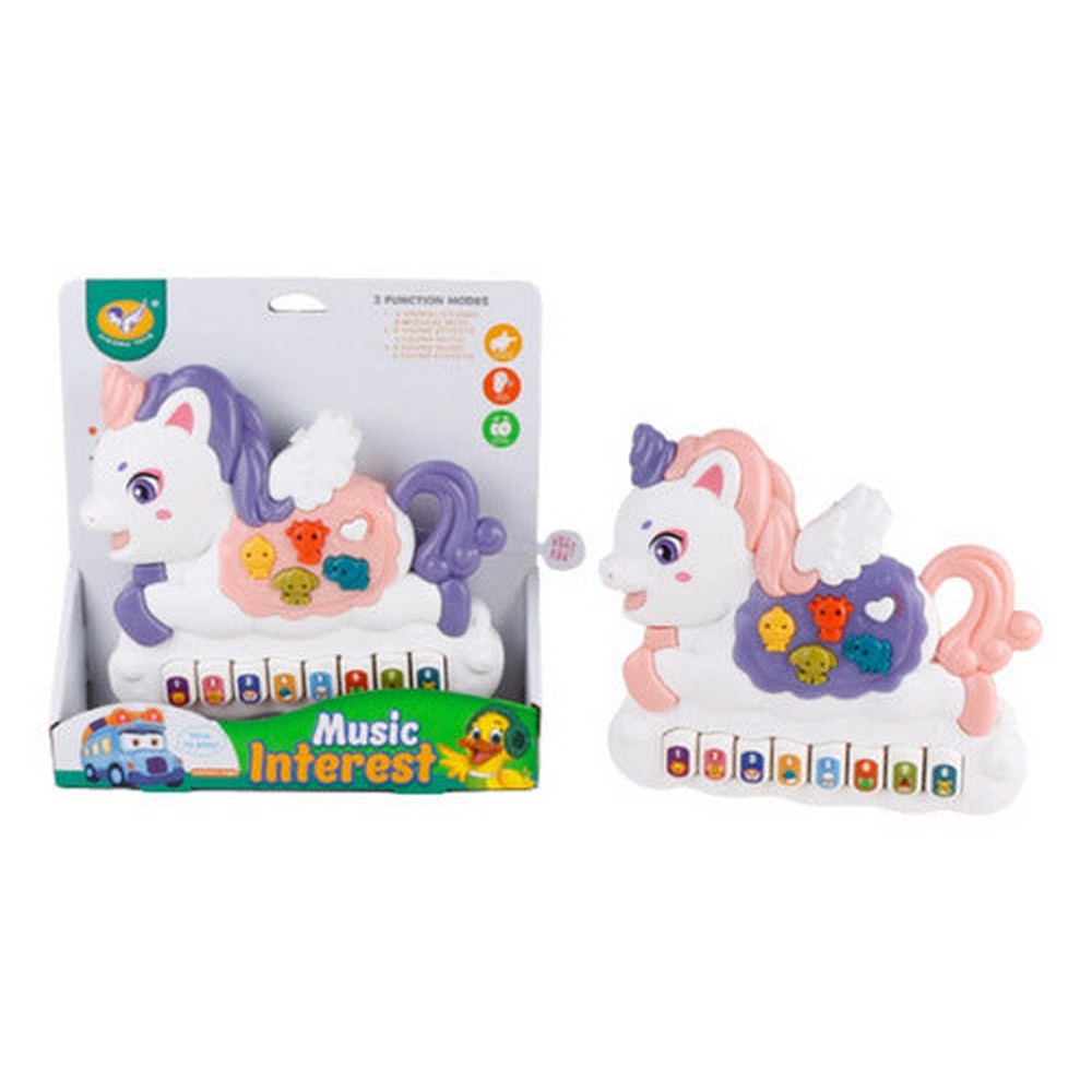 Unicornio Piano Con Luz Y Sonido 2226568 Shine Color Violeta
