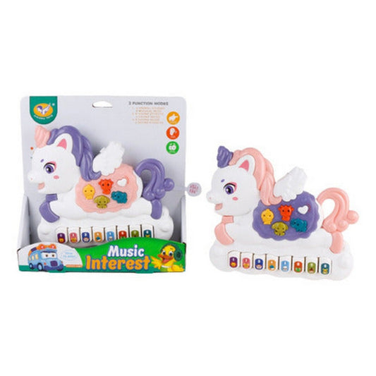 Unicornio Piano Con Luz Y Sonido 2226568 Shine Color Violeta