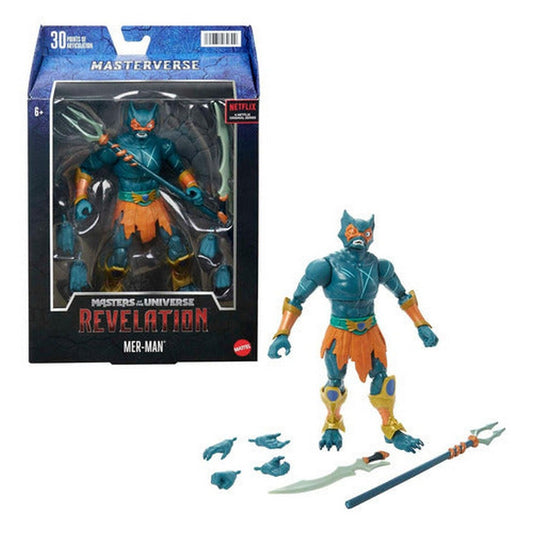 Boneco Los Amos Del Universo Mer-man Aquático Mattel