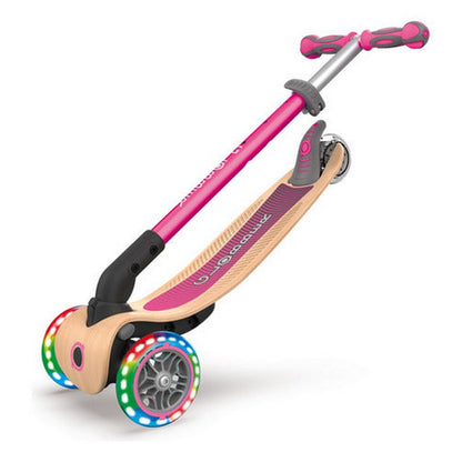Globber Monopatin Primo Portátil Wood C/luces Rosa 436-110 Color Rosa Chicle