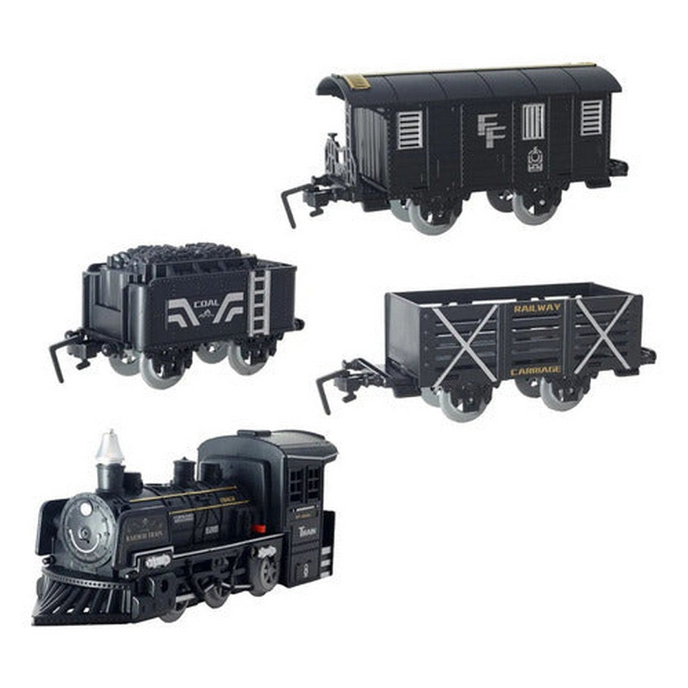 Pista De Tren Con Luz Sonido Y Vapor 2067705 Shine Color Negro