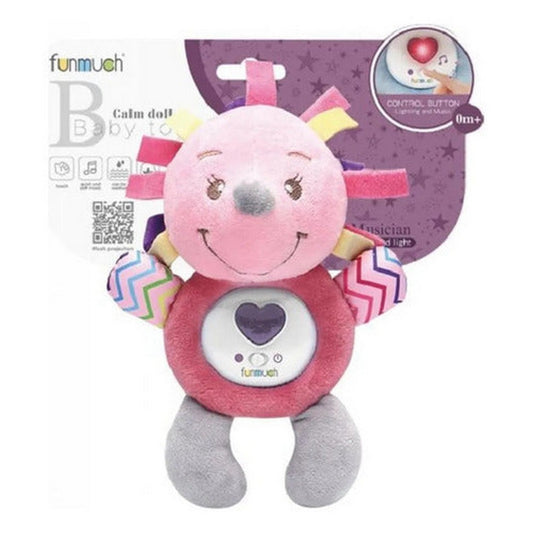 Peluche Soft Con Sonido Erizo Rosa 1966713