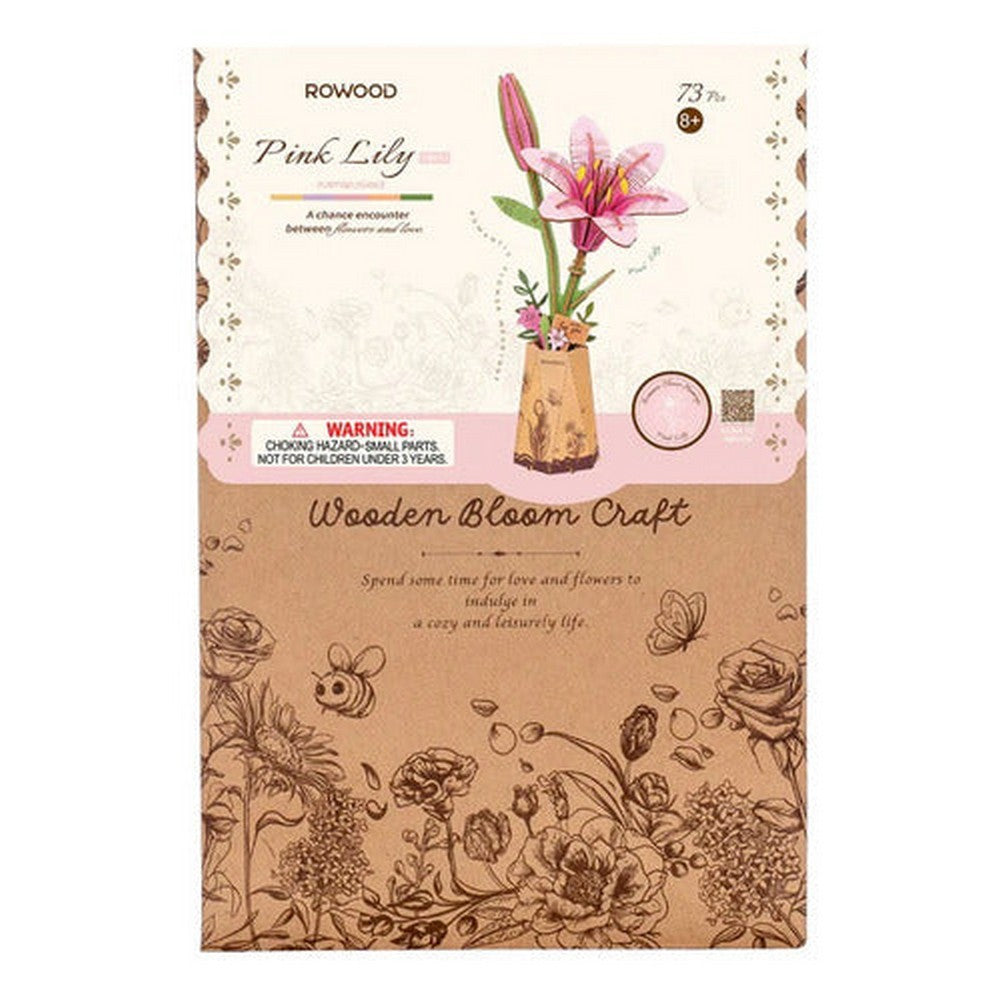 Robotime Puzzle 3d Pink Lily Tw071 Rowood