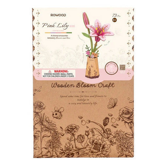 Robotime Puzzle 3d Pink Lily Tw071 Rowood