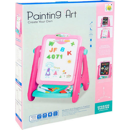 Painting Art Pizarra Con Pie Imantada Rosa 1970260