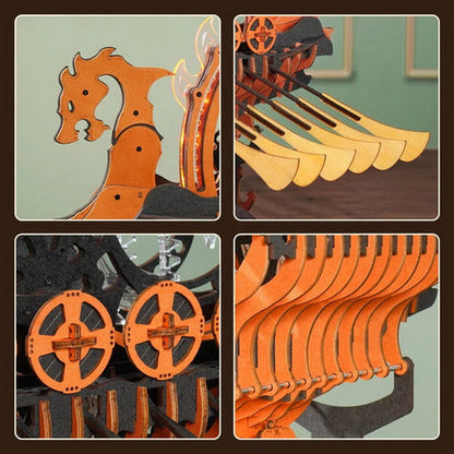 Robotime Puzzle 3d Barco Dragon Vikingo Lk802 Rokr