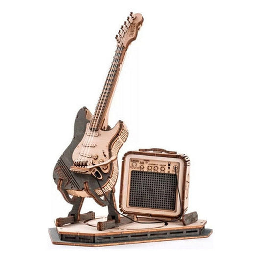 Rompecabezas De Madera 3d Robotime Guitarra Eléctrica