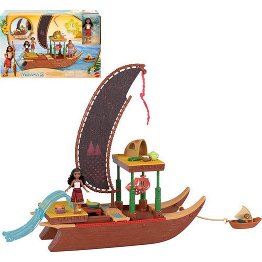 Moana 2 Set Bote De Aventuras Mini Muñeca Jbt54 Mattel
