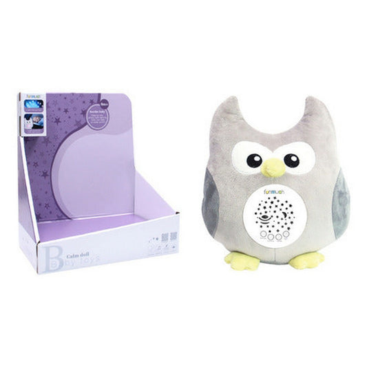 Peluche Proyector Con Sonido Buho 1954858 Shine Color Gris