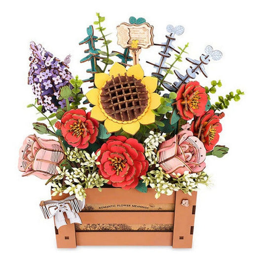 Robotime Puzzle 3d Caja De Flores Tw02h Rowood