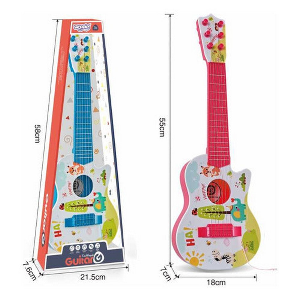 Guitarra Acustica Animalitos 2463485 Shine Color Rosa