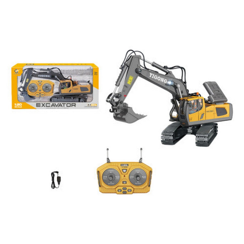 Excavadora 1:20 2.4g R/c Con Luz Y Sonido (11ch) 2308550 Color Amarillo Personaje Excavator
