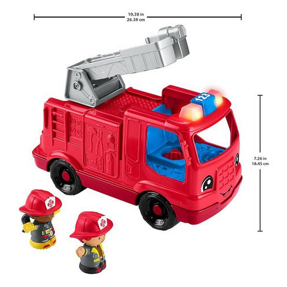 Juguete Camión Bomberos Fisher-price Little People 2 Figuras Color Rojo
