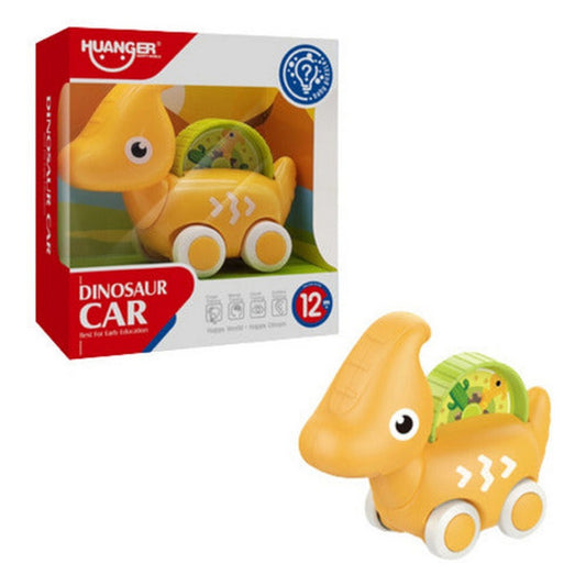 Auto Dinosaurio Naranja Para Bebe Empuja Y Juega  2211947