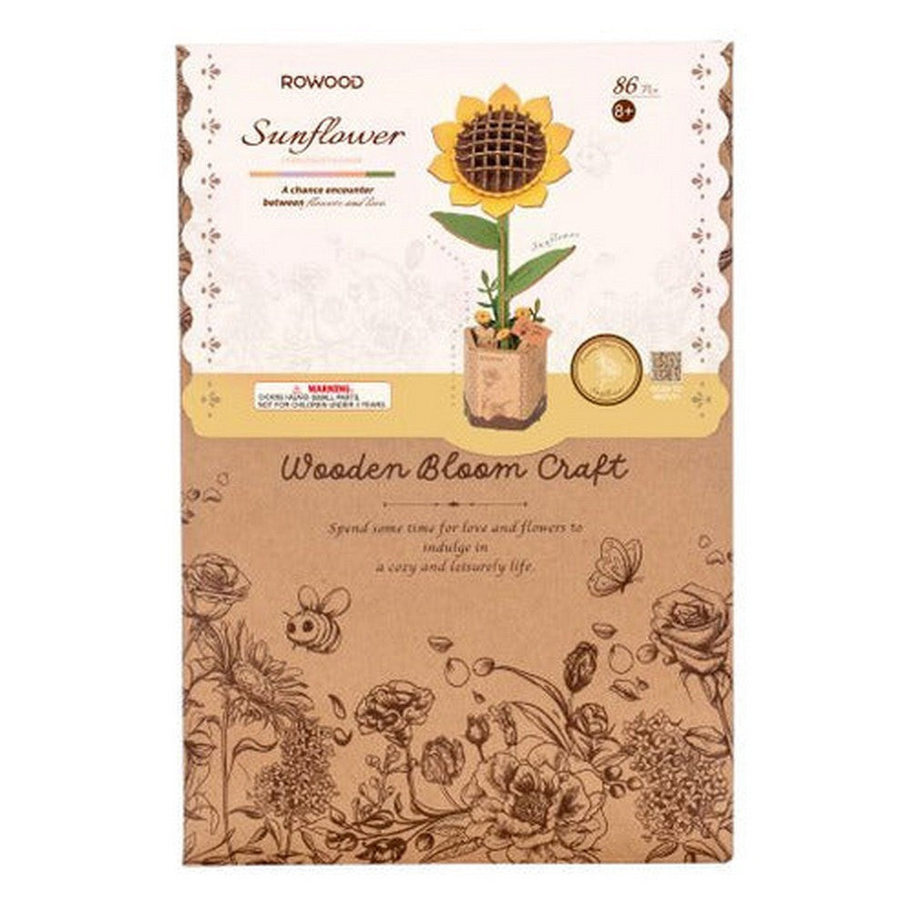 Puzzle 3d - Flores De Madera - Sunflower - Rowood