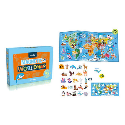 Juego De Mesa Magnetic World Map 2174954 Con Animales