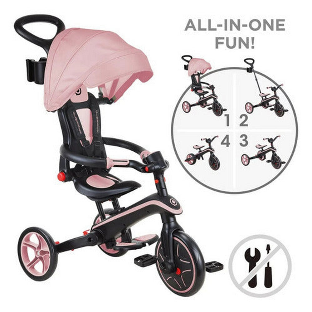 Globber Triciclo Explorer Trike Plegable 4 En 1 Rosa 732-210