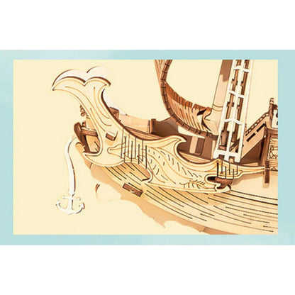 Puzzle 3d De Madera Con Forma De Barco Japonés Tg307