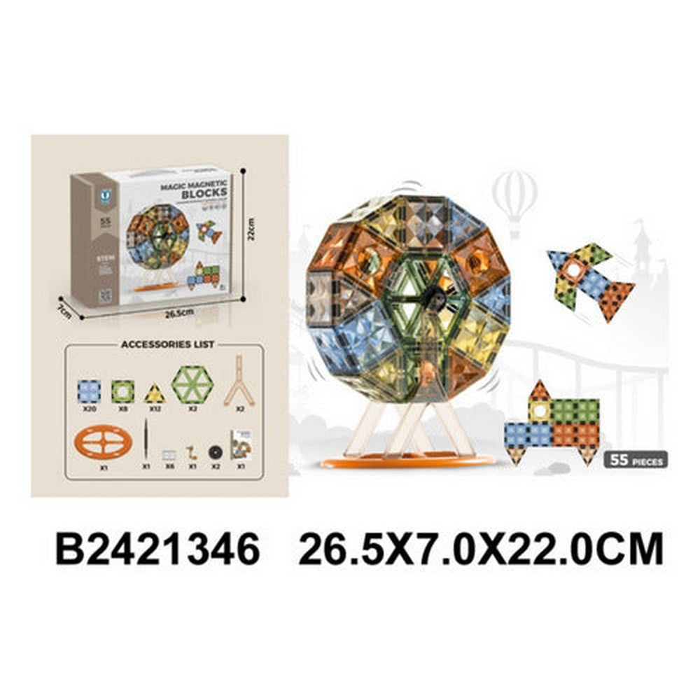 Magic Magnetic Bloques Magenticos 55 Pzas 2421346 Shine