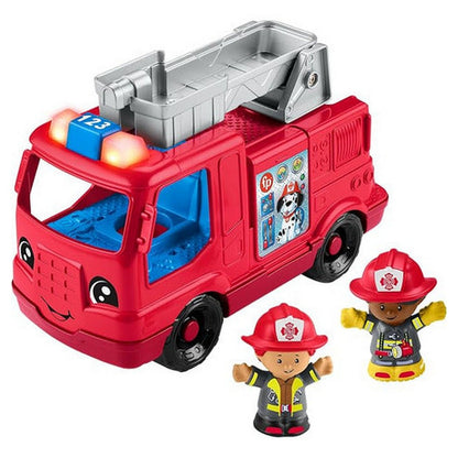 Juguete Camión Bomberos Fisher-price Little People 2 Figuras Color Rojo