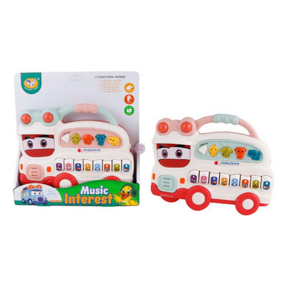 Ambulancia Piano Con Luz Y Sonido 2226566 Shine Color Rosa