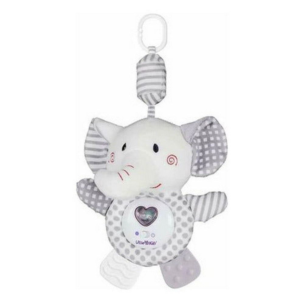 Cunero Elefante Corazon Con Luces Y Sonido 2153338 Shine Color Gris