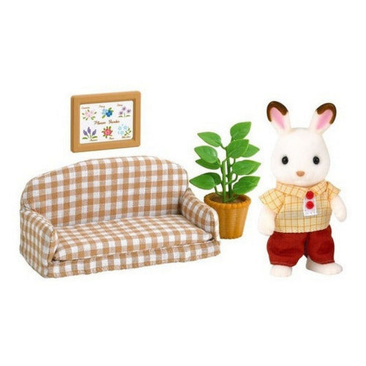 Sylvanian Set De Sofa Papa Conejo Chocolate 5013sy