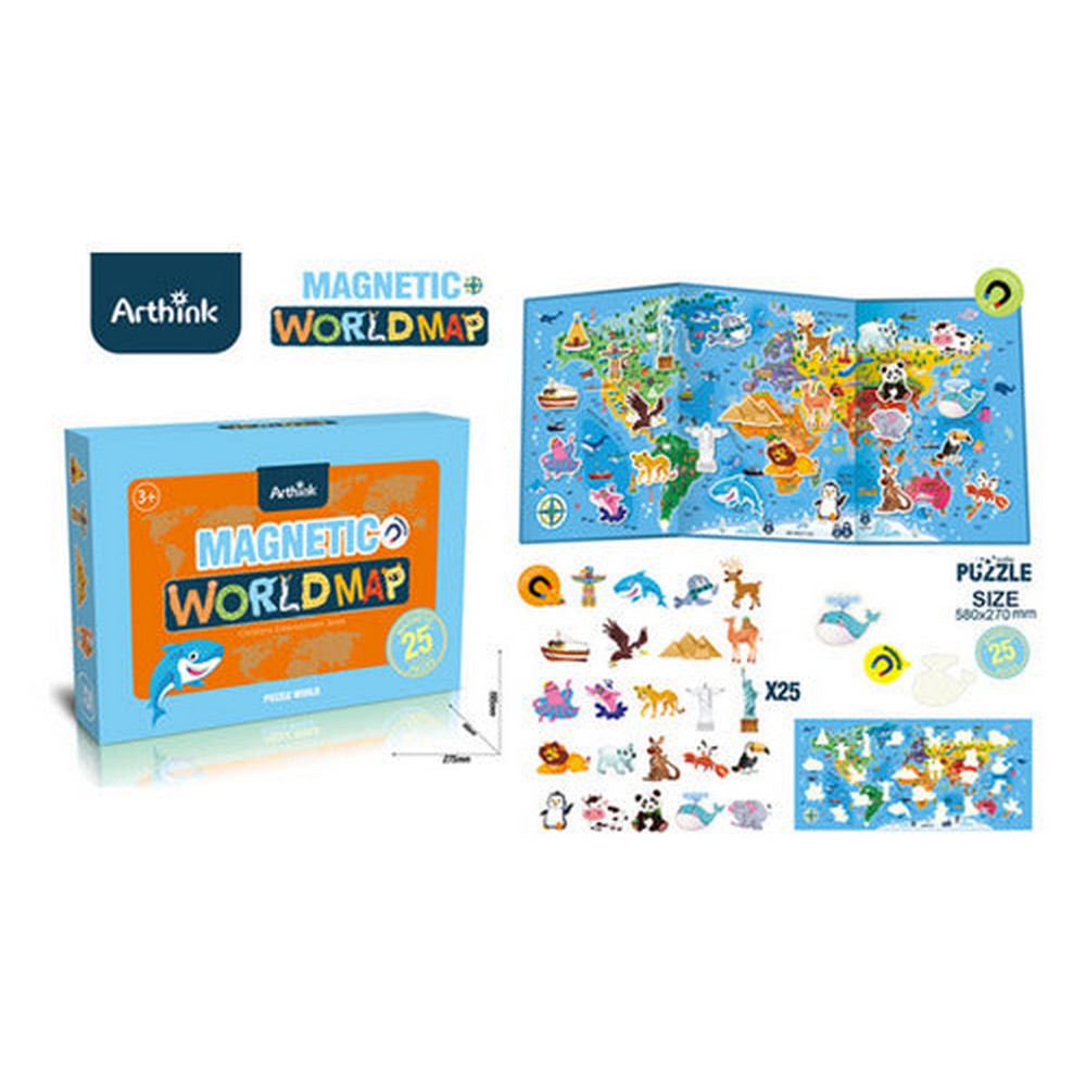 Juego De Mesa Magnetic World Map 2174954 Con Animales