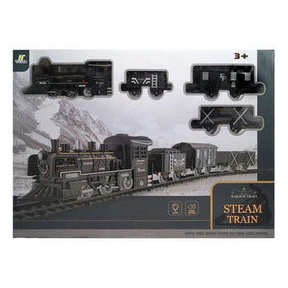 Pista De Tren Con Luz Sonido Y Vapor 2067705 Shine Color Negro
