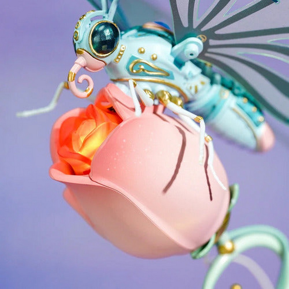 Rompecabezas 3d Diseño Mariposa Sobre Flor Robotime