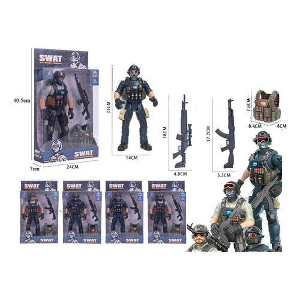 Muñeco Soldado Swat Con Accesorios 2363737 Shine
