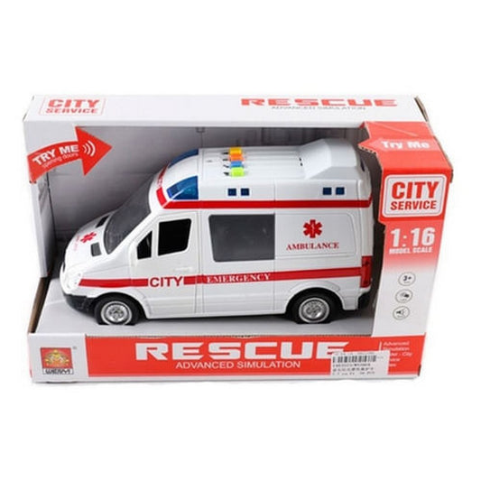 Ambulancia A Fricción Con Luz Y Sonido 1483523