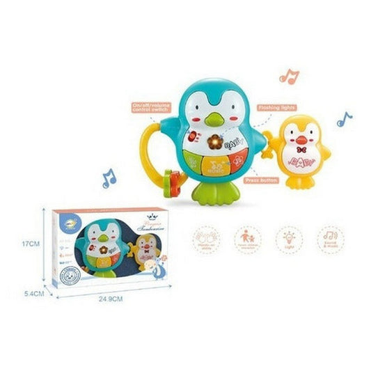 Sonajero Pingüino Musical Con Luz Y Sonido 2015604 Shine