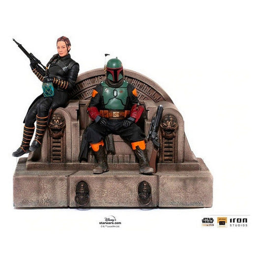 Boba Fett Y Fennec Shand Trono Deluxe 45721 Iron Studios
