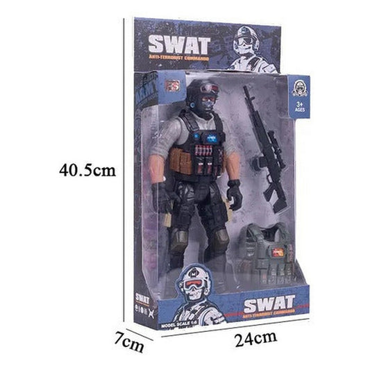 Muñeco Soldado Swat Con Accesorios 2363737 Shine