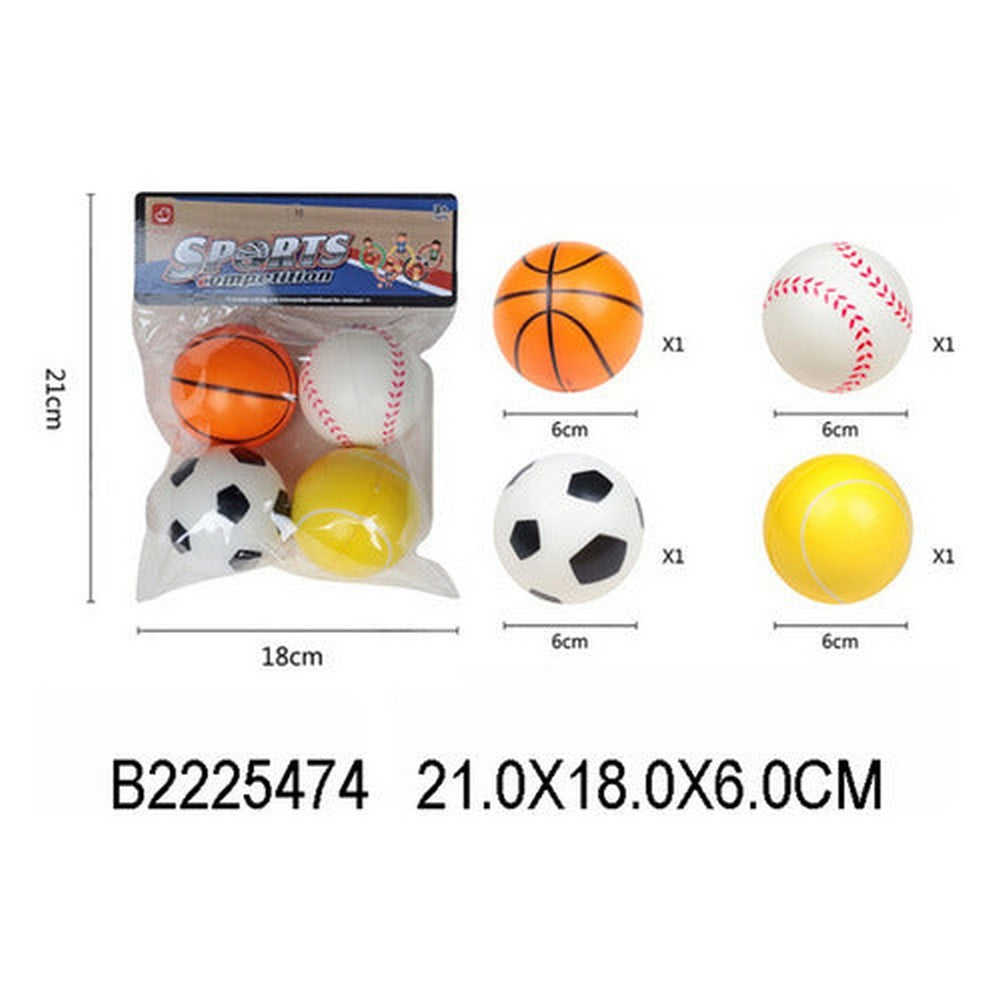Set 4 Pelotas Soft 2225474 Shine