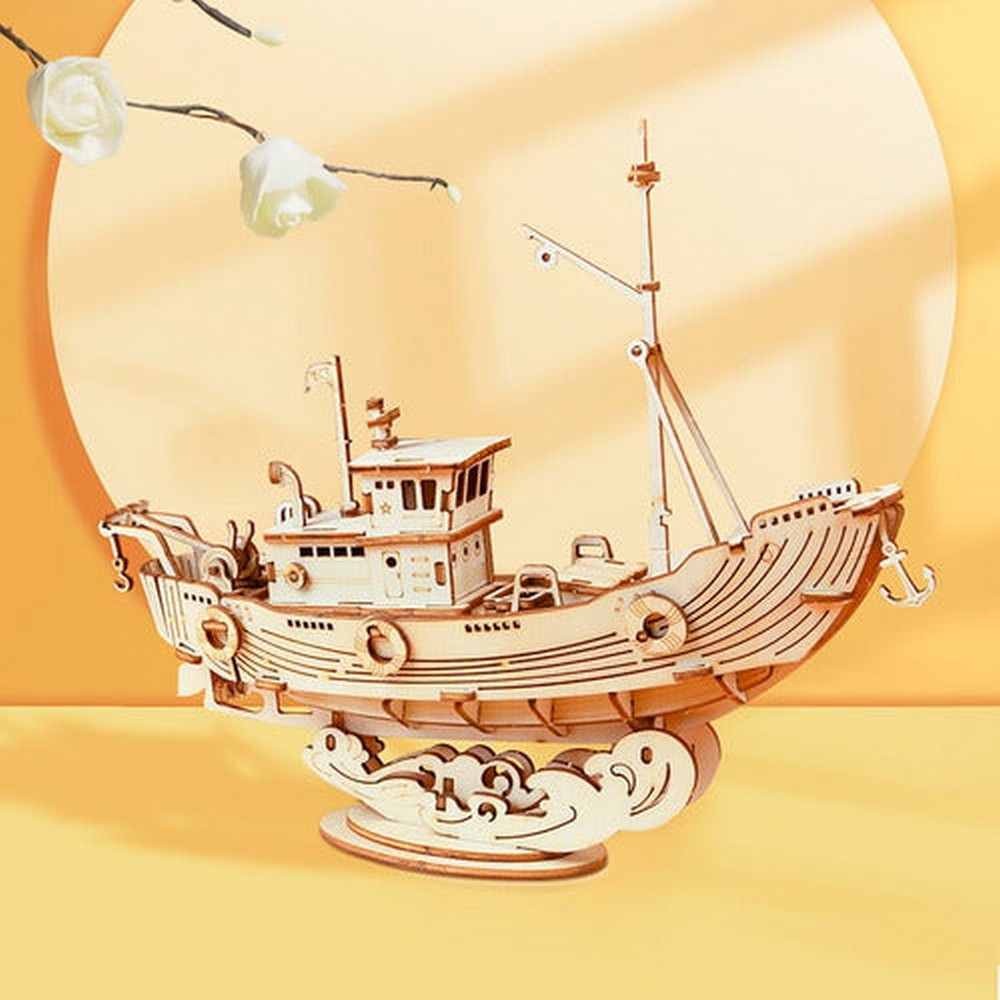 Robotime Puzzle 3d Barco Pesquero Tg308 Rolife