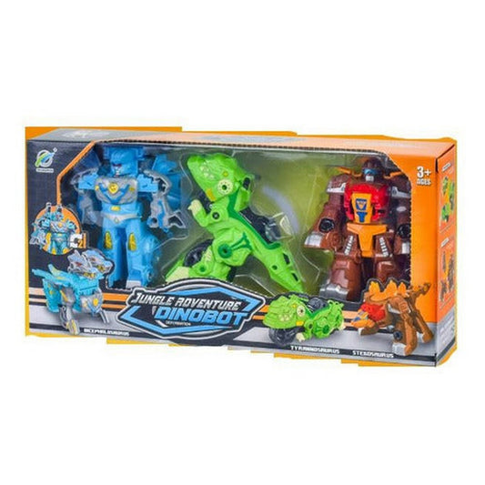 Dinobot Set X 3 Robots Dinosaurios Transformables 2356773