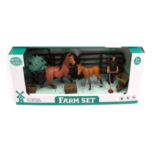Farm Set De Caballos Con Figura Y Accesorios 2144639