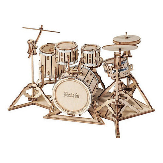 Bateria De Madera - Puzzle 3d