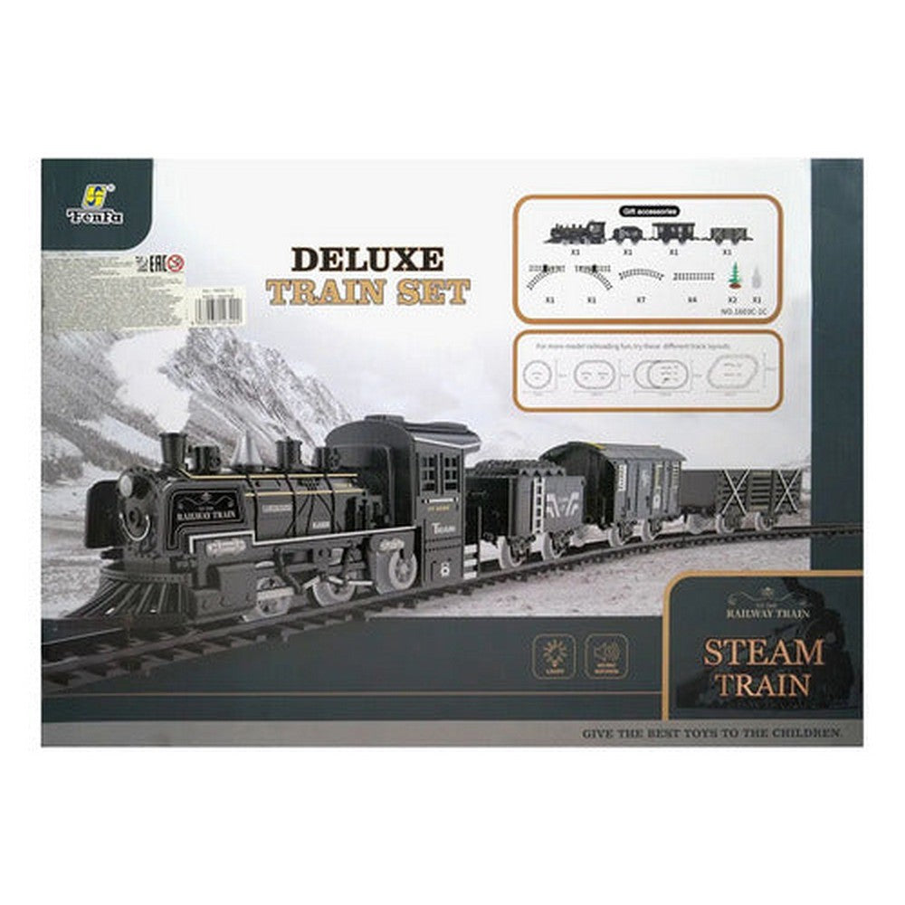 Pista De Tren Con Luz Sonido Y Vapor 2067705 Shine Color Negro