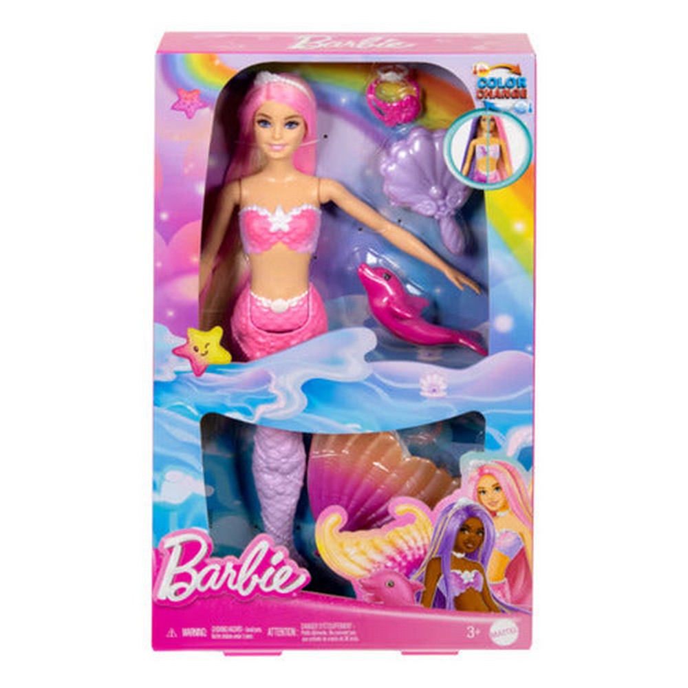 Muñeca Barbie Sirena Colores Magicos Hrp96 Mattel