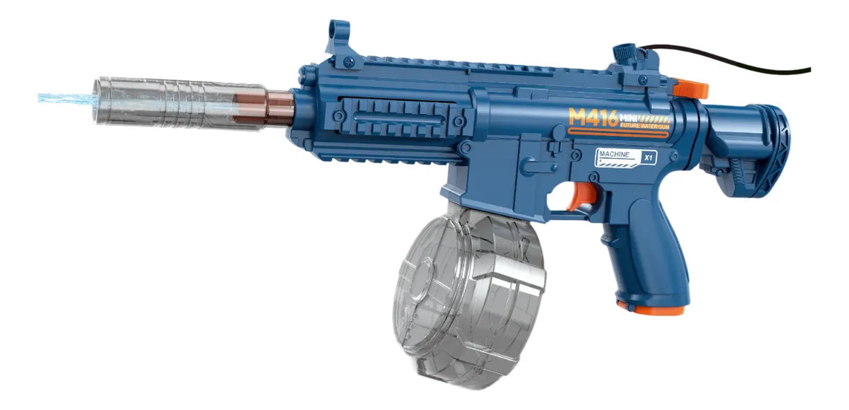 Pistola De Agua Mini M416 Eléctrica Kb1356 Shine Azul