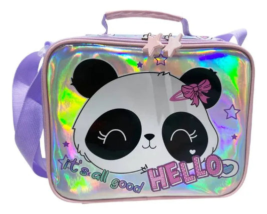 Lunchera Escolar Térmica Panda Zykl004 Shine Lila