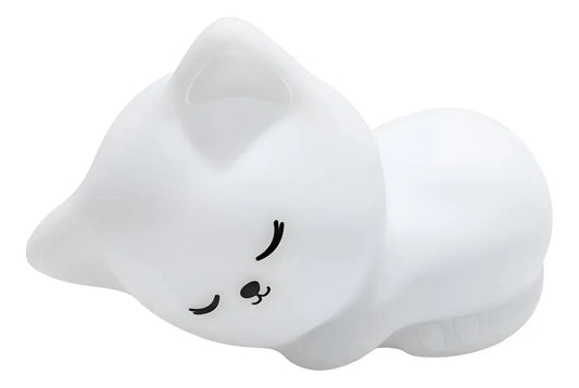 Velador Infantil Usb Recargable Gatito Kl315 Shine Blanco