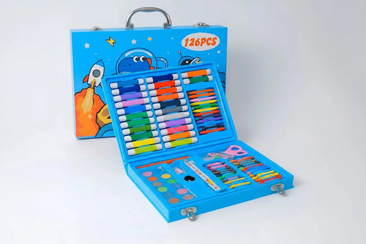 Set De Arte Azul 126 Pzs Kl1031-b Shine