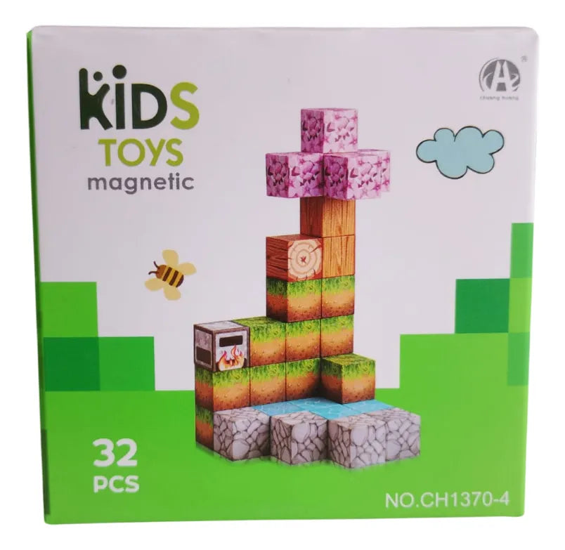 Bloques Magnéticos Cubos Steam Minecraft Shine 3016407 32 Pzs