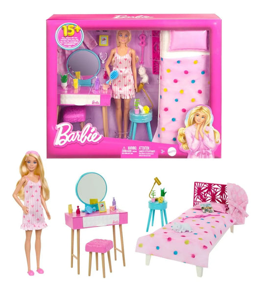 Barbie Muñeca Juego De Dormitorio Hpt55